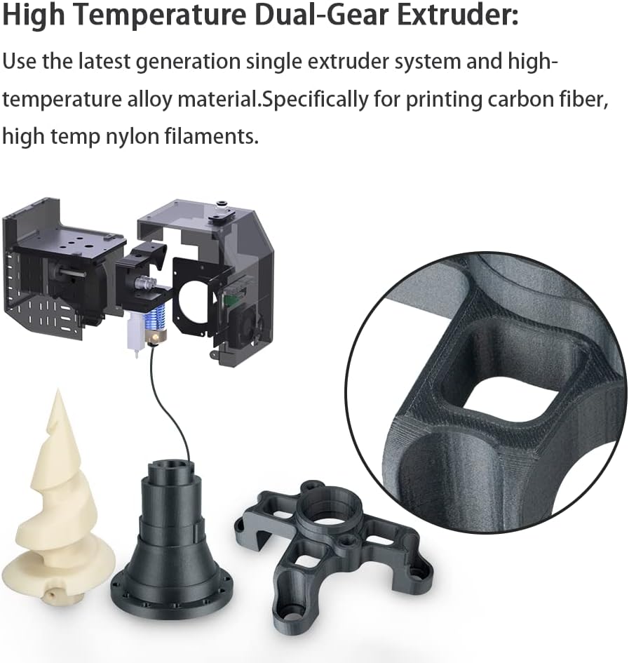 Industrial 3D Printer for Carbon Fiber Nylon, Auto Leveling 7k