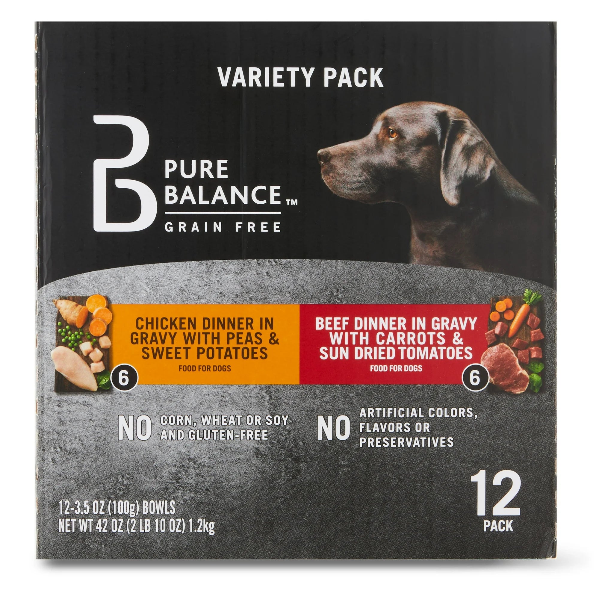 Grain Free Chicken & Beef Dinner Wet Dog Food Variety Pack 3.5 oz k7