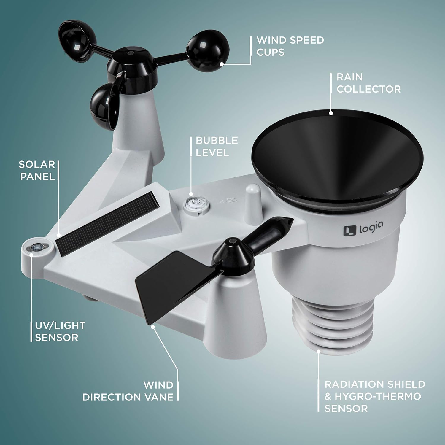 7-in-1 Wi-Fi Weather Station with Solar Indoor Outdoor Monitoring System k9x