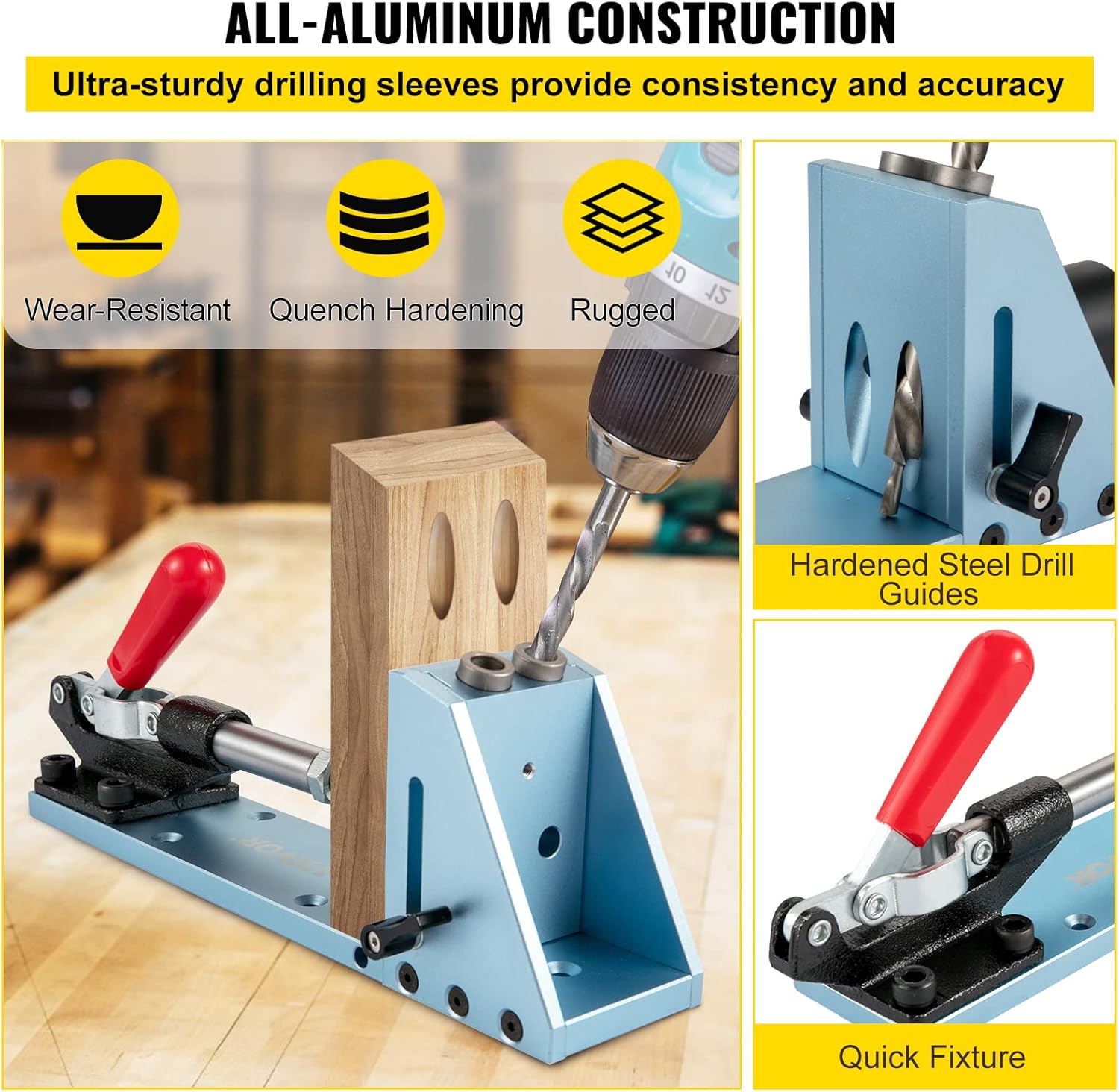 Pocket Hole Jig Kit with Adjustable Wood Joinery Tool a7