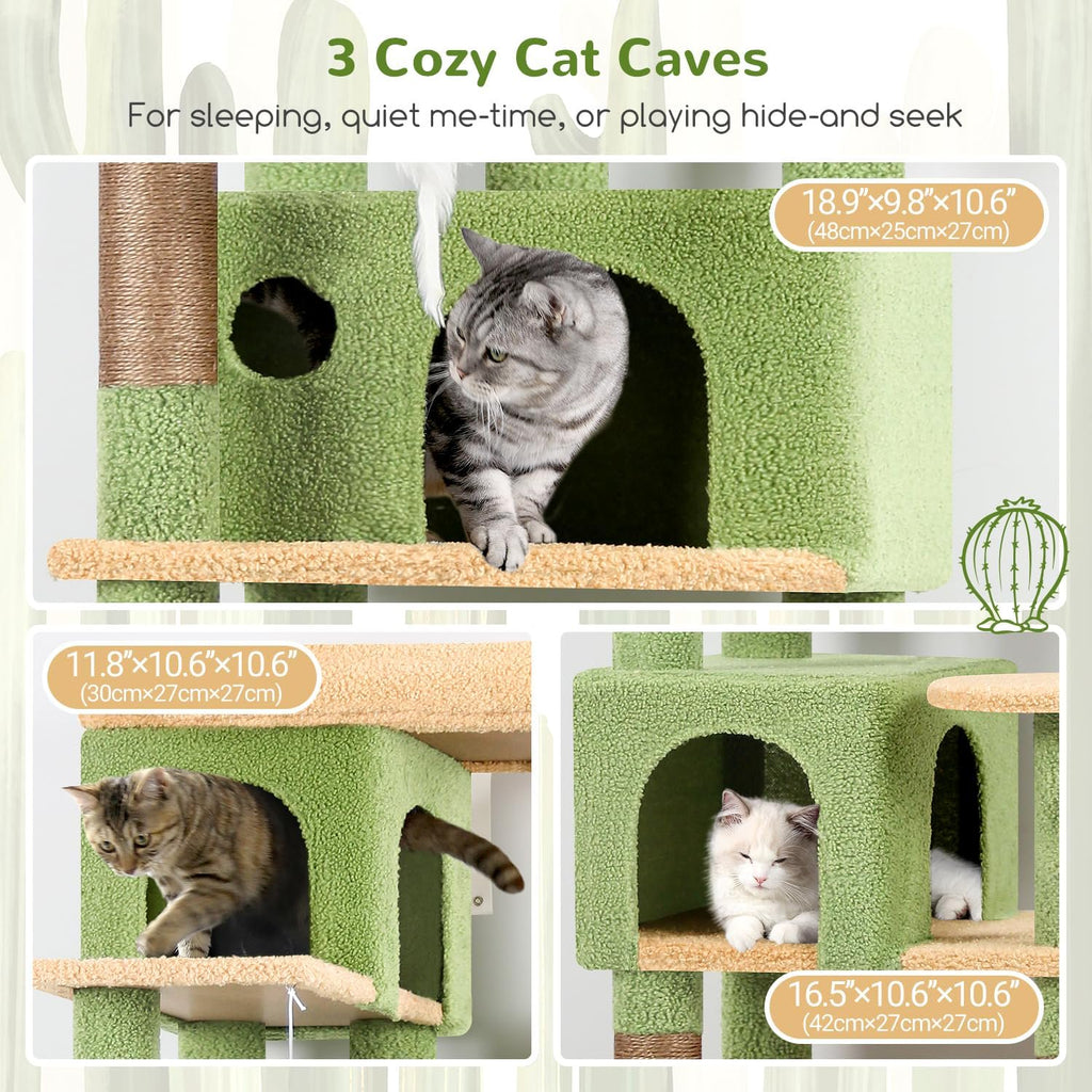 Cat Climbing Tower with Platform and Caves 7k