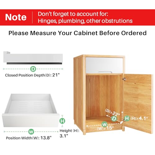 Cabinet Organizer Expandable Slide Out Drawer Adhesive Shelf k7m