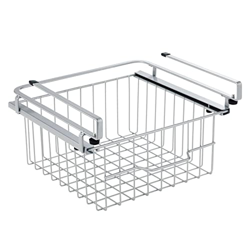 Metal Wire Under Shelf Storage Basket Organizer for Kitchen Cabinet a7