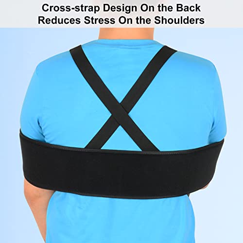 Arm Sling Shoulder Immobilizer Adjustable Support Brace Black k7