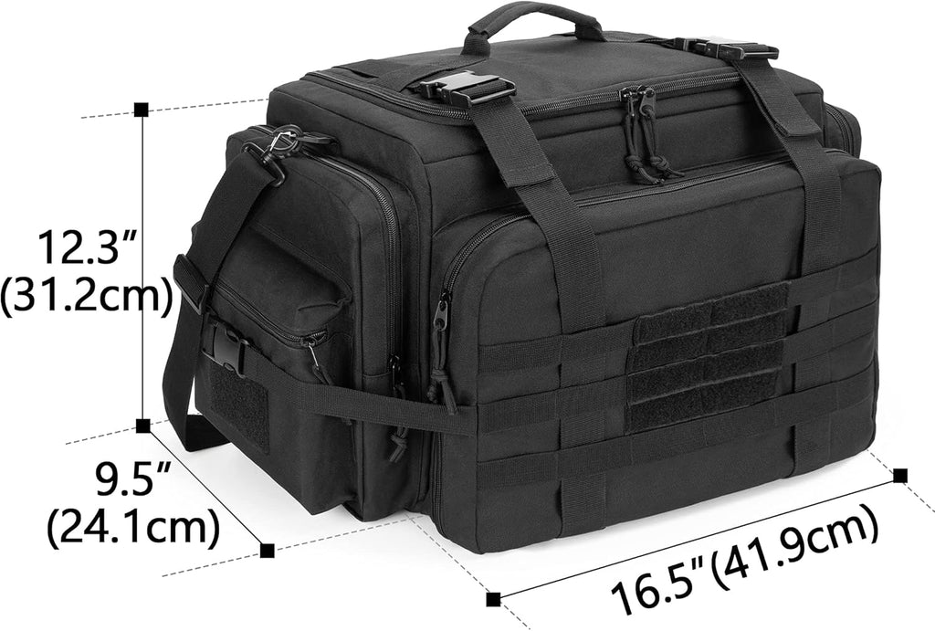 Patrol Bag for Law Enforcement, Car Seat Organizer with Laptop Layer, MOLLE Compatible, Black a7