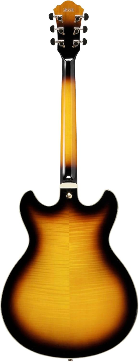 Semi-Hollow Electric Guitar Sunburst k7m