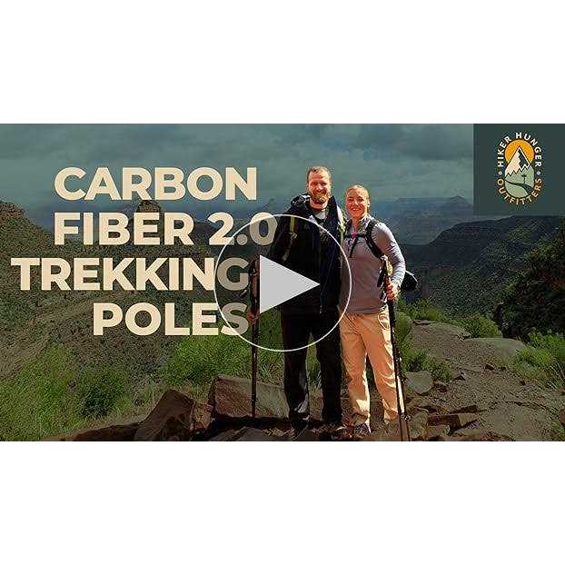 Carbon Fiber Trekking Poles Collapsible Walking k7m