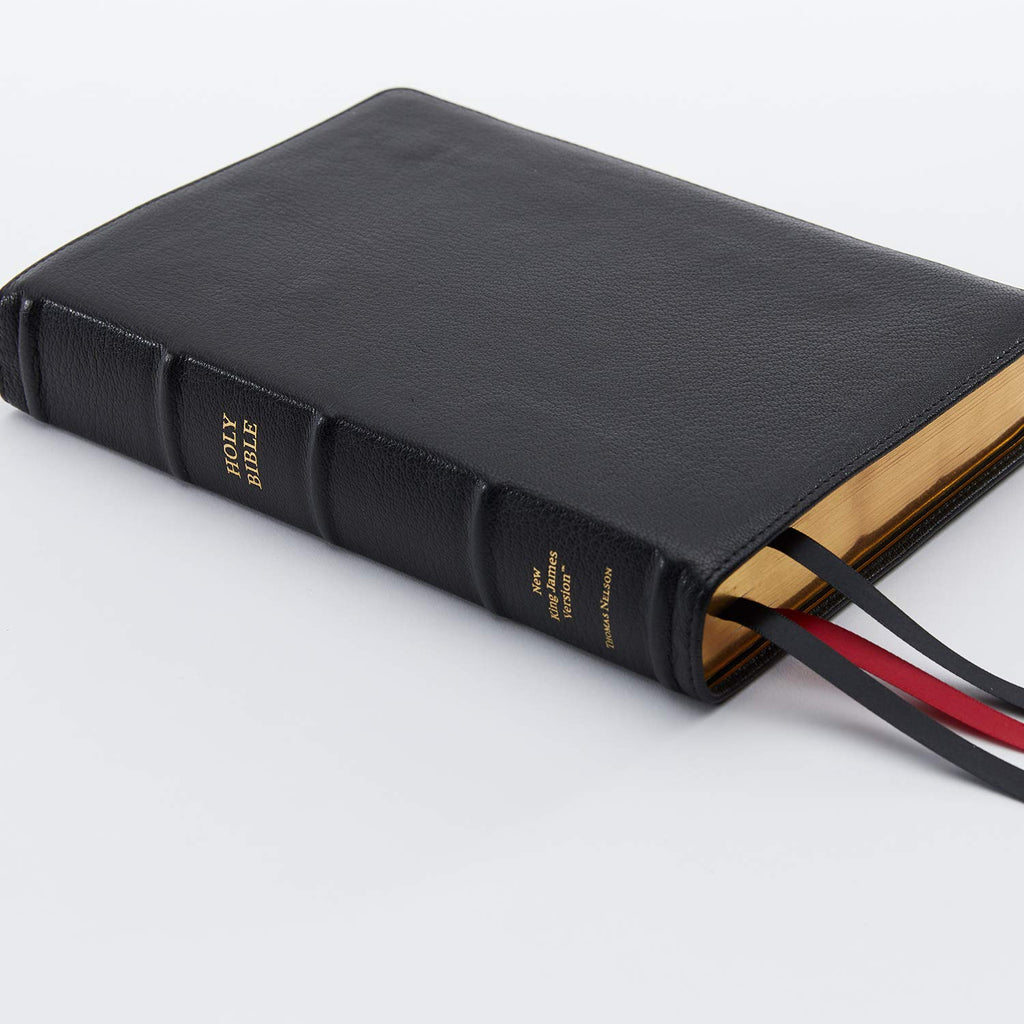 Reference Bible, Goatskin Leather, Black, Red Letter, Comfort Print a7