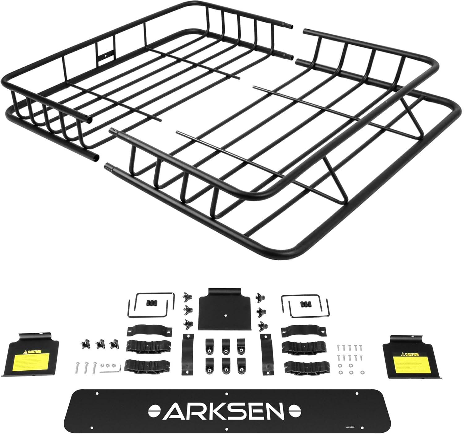 Roof Rack Cargo Basket with Soft-Shell Carrier for SUV Trucks Cars Black k7m