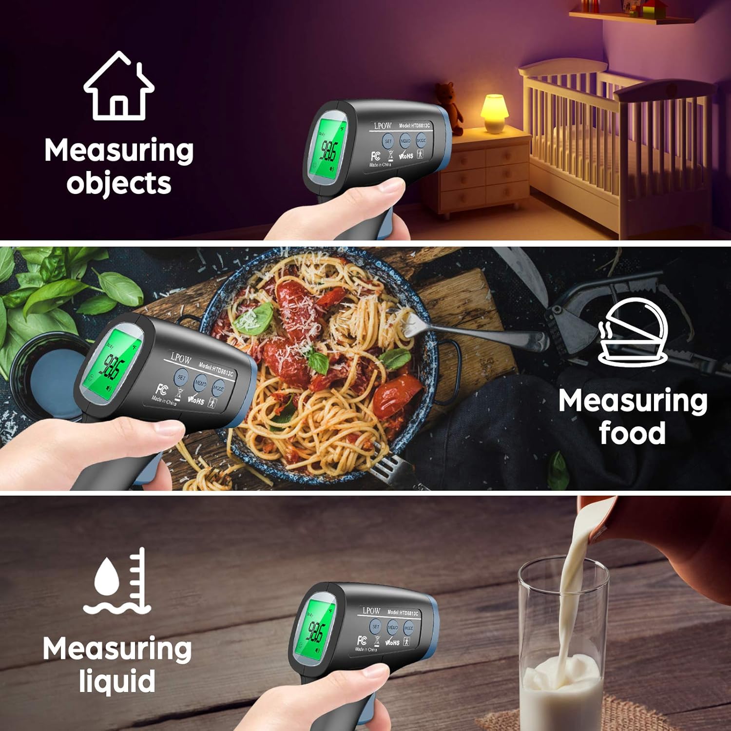 Touchless Infrared Thermometer for Adults Kids f7k