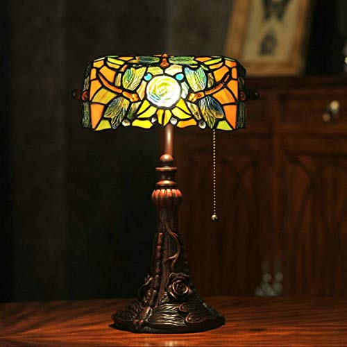 Stained Glass Table Lamp for Living Room Bedside 15.5 Inch k7