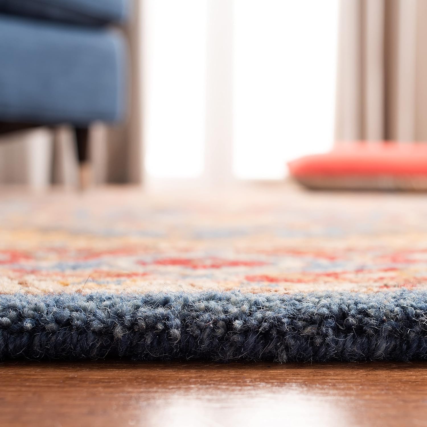 Traditional Wool Area Rug 8x10 Red Blue k7