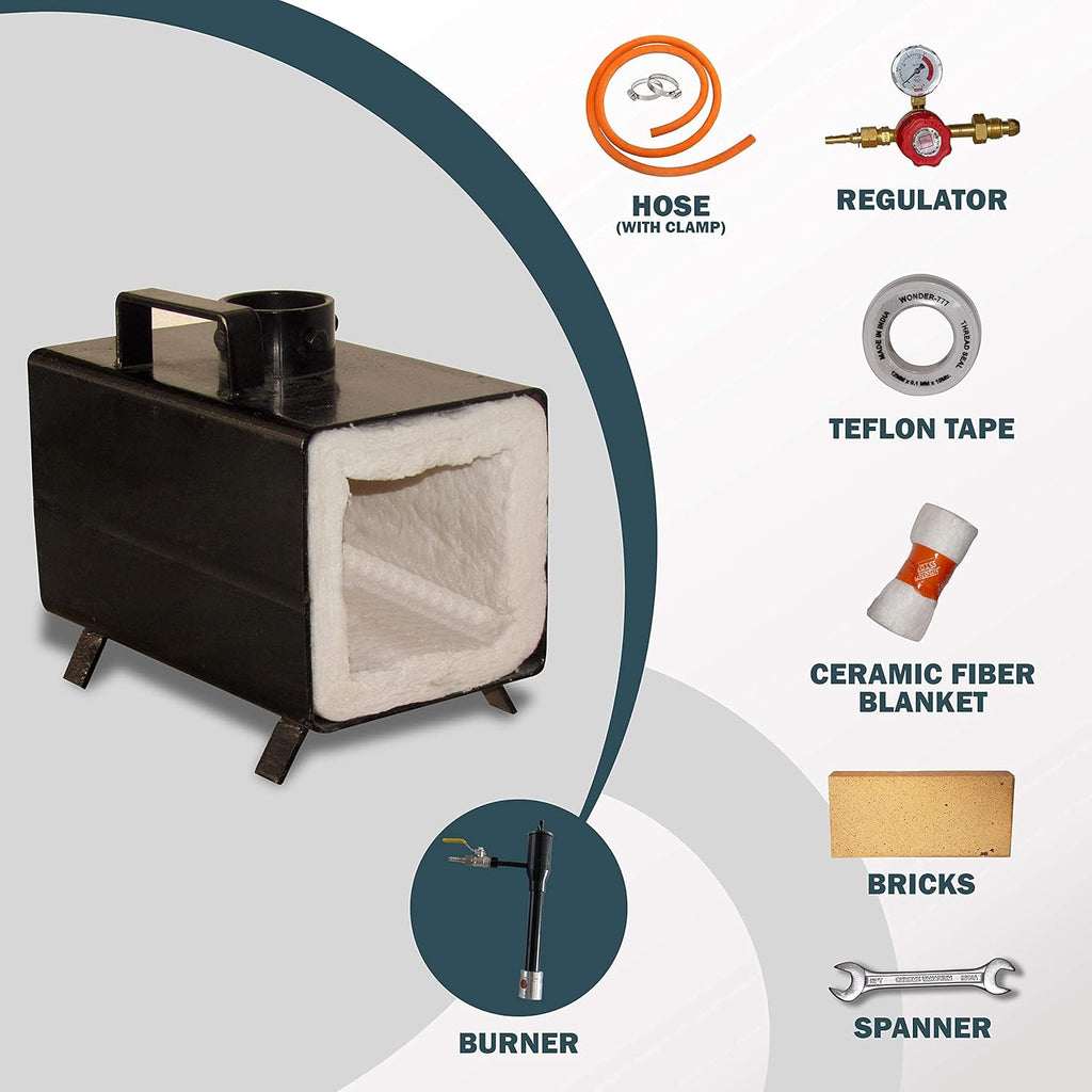 Portable Propane Gas Forge Single Burner with Stand k7m