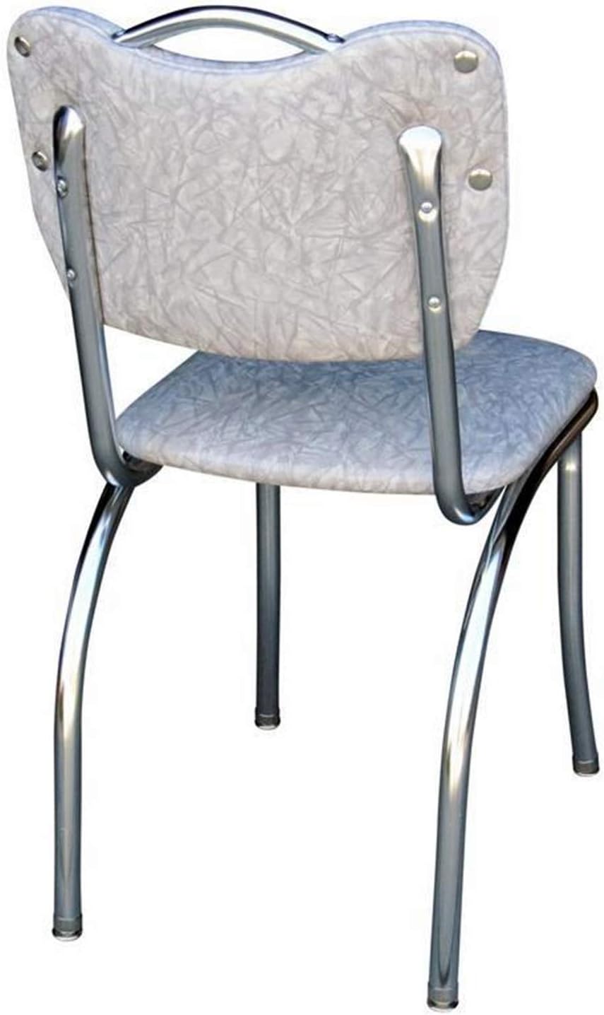Diner Chair with Pulled Seat Cracked Ice Red k7
