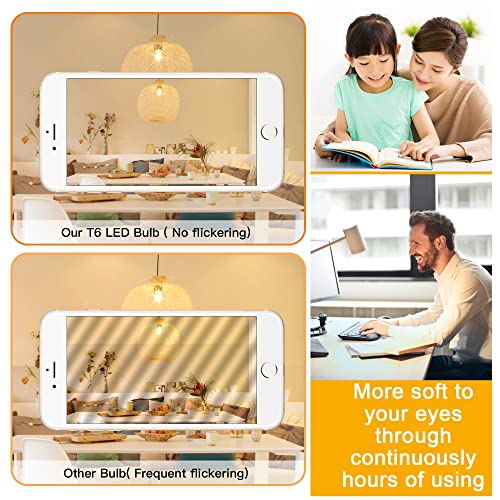 T6 LED Bulbs 4W E12 Candelabra 5000K Clear 12 Pack k7