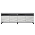 Ameriwood Home Monterey 1 Door / 3 Drawer Accent Cabinet, Faux Wave/Graphite