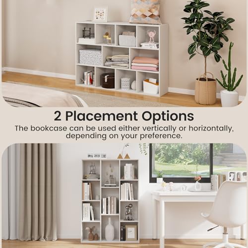 Reversible Bookcase with Anti-tip Kits, White q7