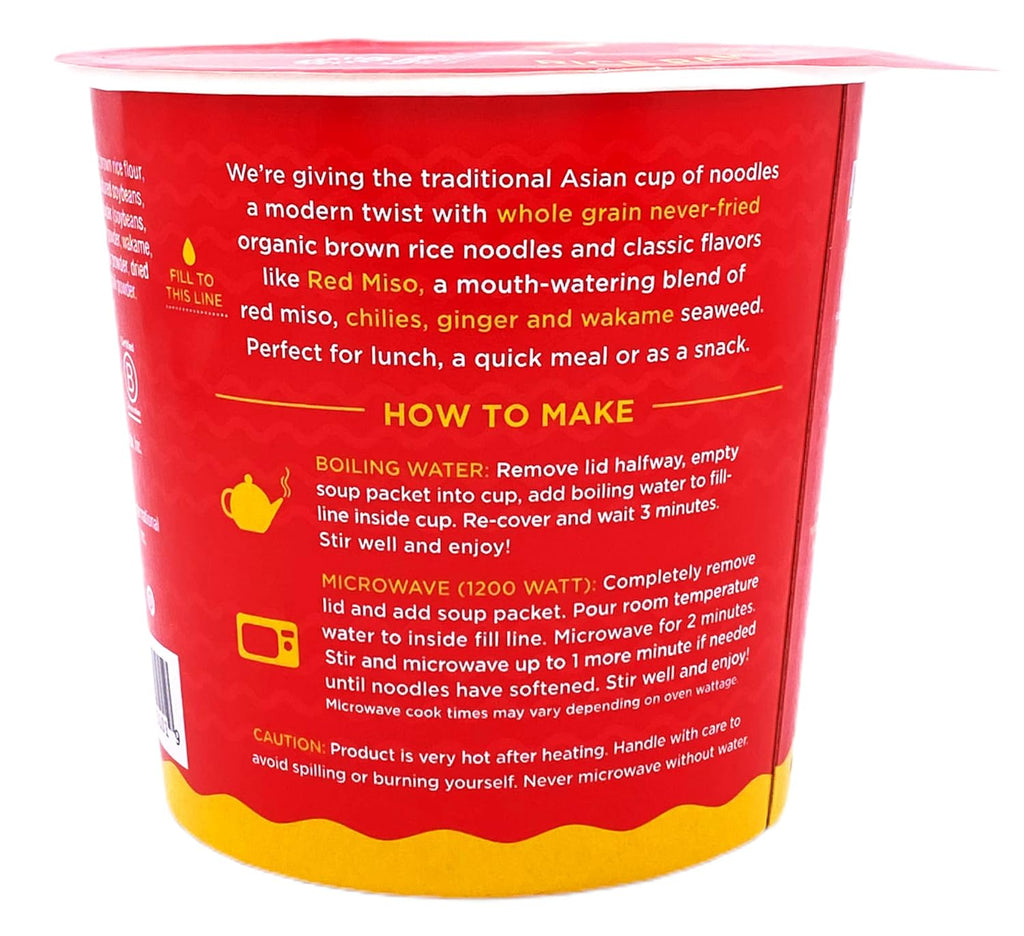 Red Miso Rice Ramen Soup Cup 2 OZ k7