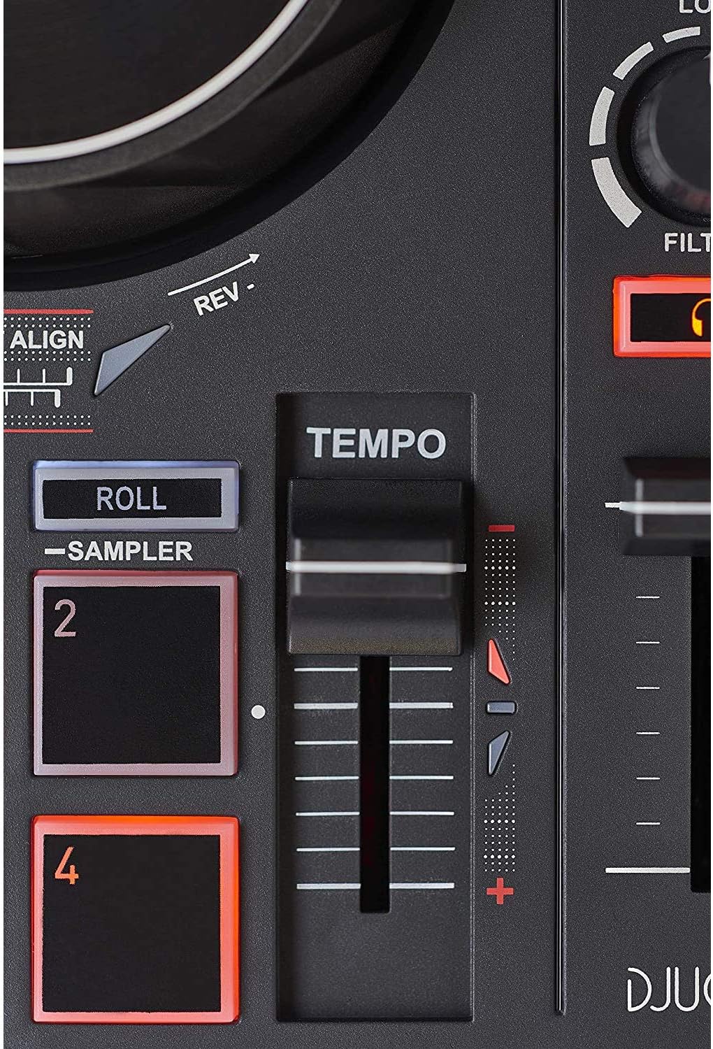 DJ Controller with Beatmatch Guide and Headphones k7q