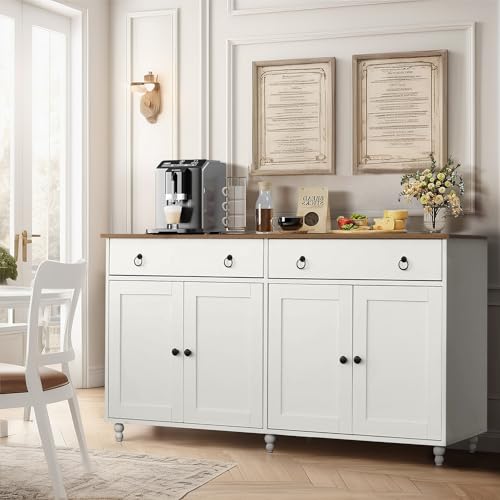 Black Buffet Cabinet with Storage and Gourd Legs k7m