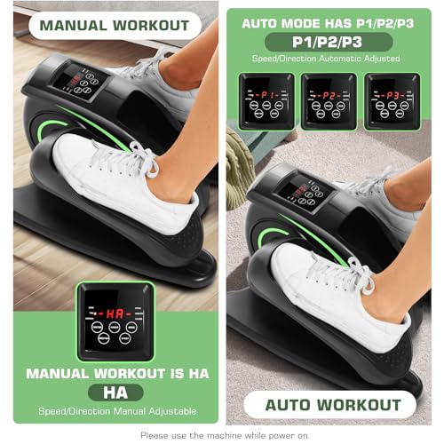 Electric Under Desk Elliptical Leg Exerciser for Seniors Adults with Remote Control k7m