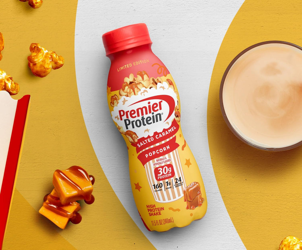 Protein Shake Salted Caramel Popcorn Cookie Dough 30g Protein 12 Pack k7