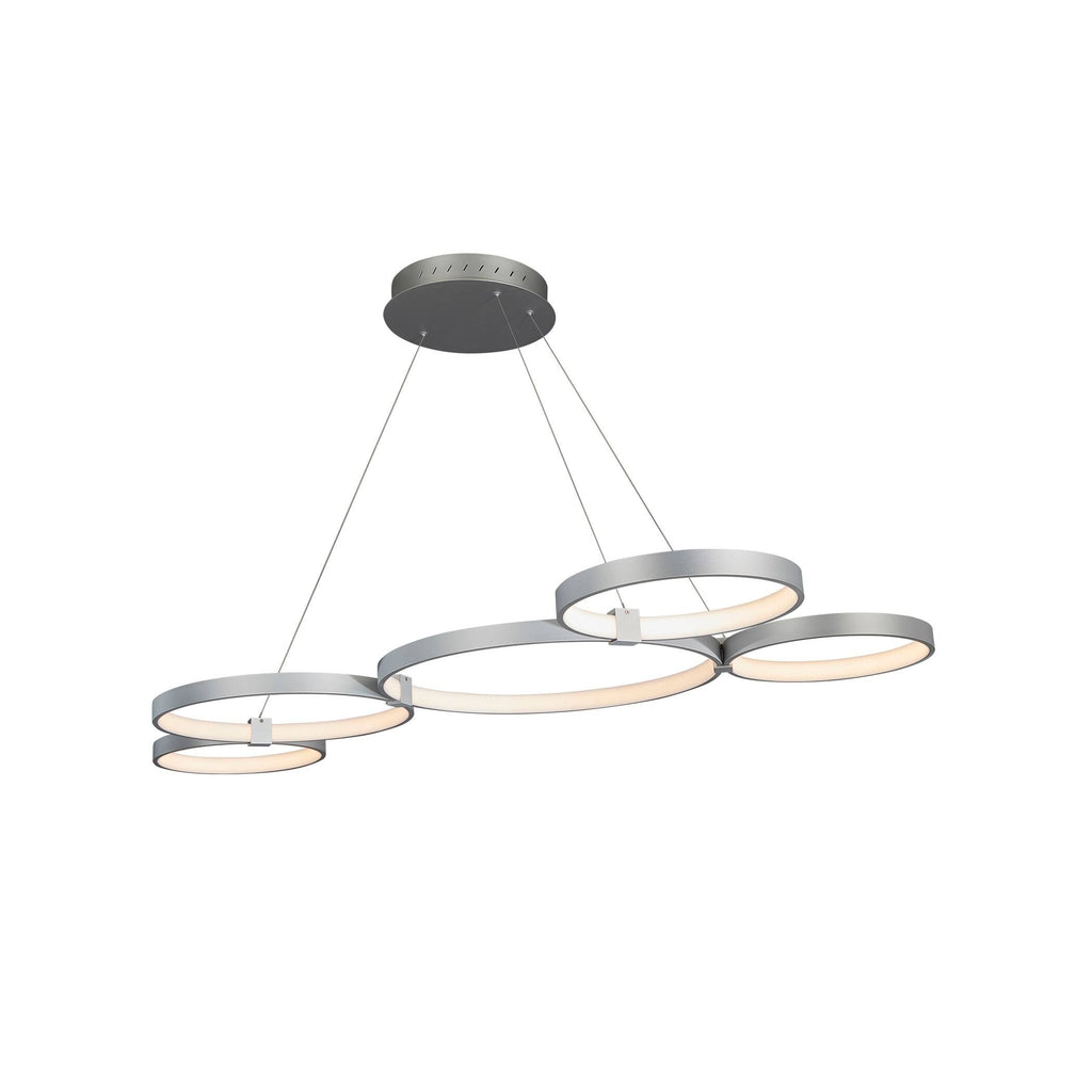 Modern LED Multi-Ring Chandelier Silver a7