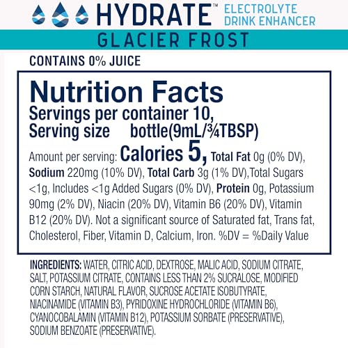 Hydration Drops with Vitamins B3 B6 B12 Mixed Berry 2 Pack k7