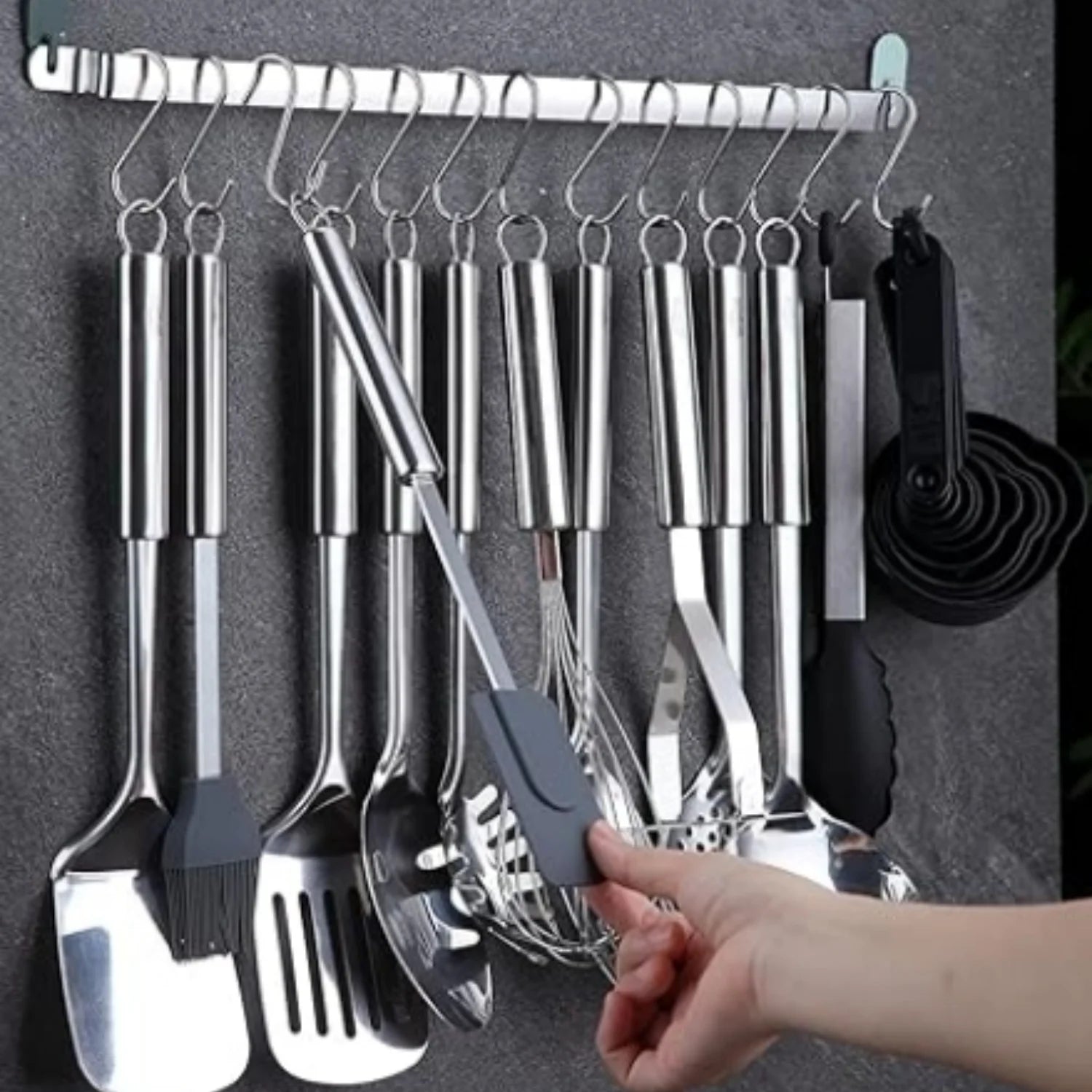 Stainless Steel Kitchen Utensils Set 38 Piece q7K