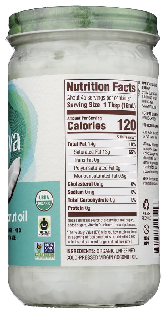 Organic Extra Virgin Coconut Oil 23 fl oz k7