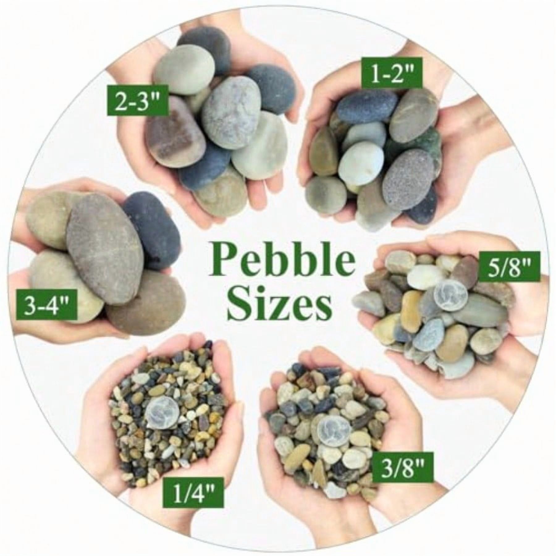 Natural River Rocks 3-4 Inch Pebbles for Garden Landscape k7