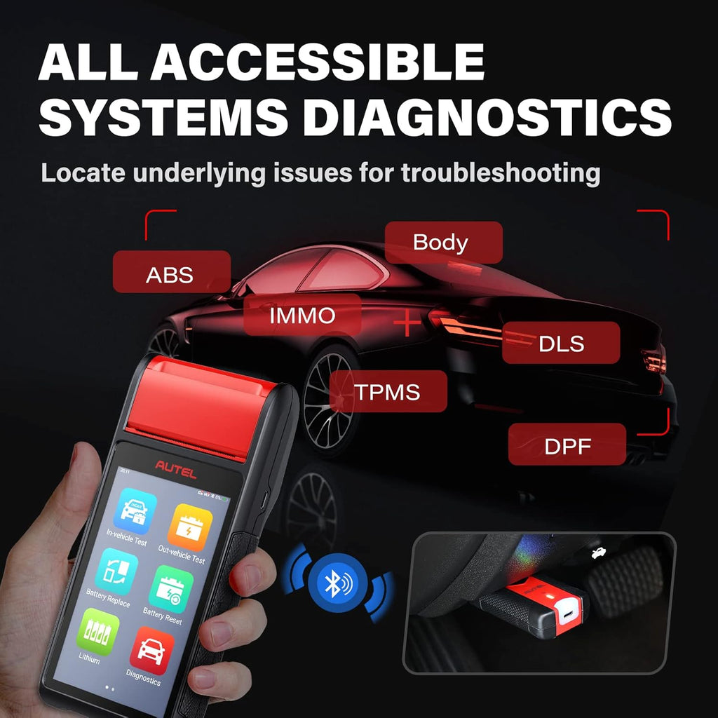 Battery Tester 6V 12V with All System Diagnostic Scan Tool OBD2 Scanner a7