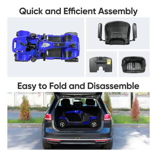 4 Wheel Mobility Scooter with Lights, Rearview Mirror & Basket a7k
