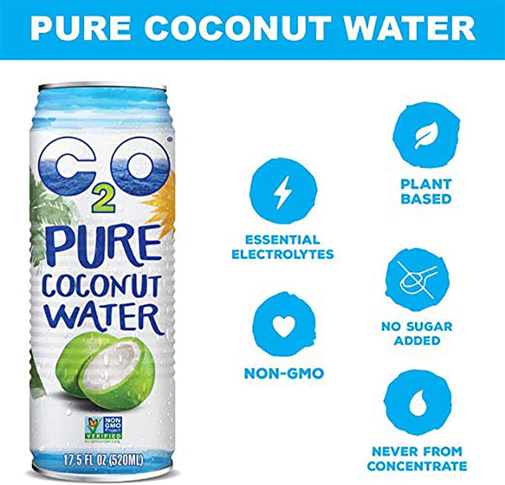 Coconut Water Unsweetened with Electrolytes 17.5 fl oz Pack of 12 k7