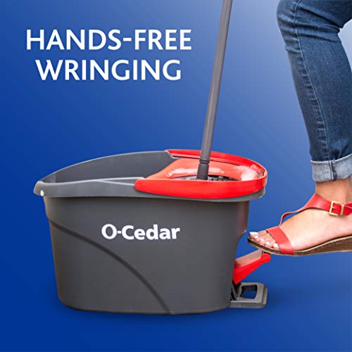Microfiber Spin Mop & Bucket Floor Cleaning System with Hard Floor Cleaner Lavender 10 Count k7
