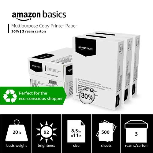 Multipurpose Copy Printer Paper 8.5 x 11 Inches 500 Sheets White k7