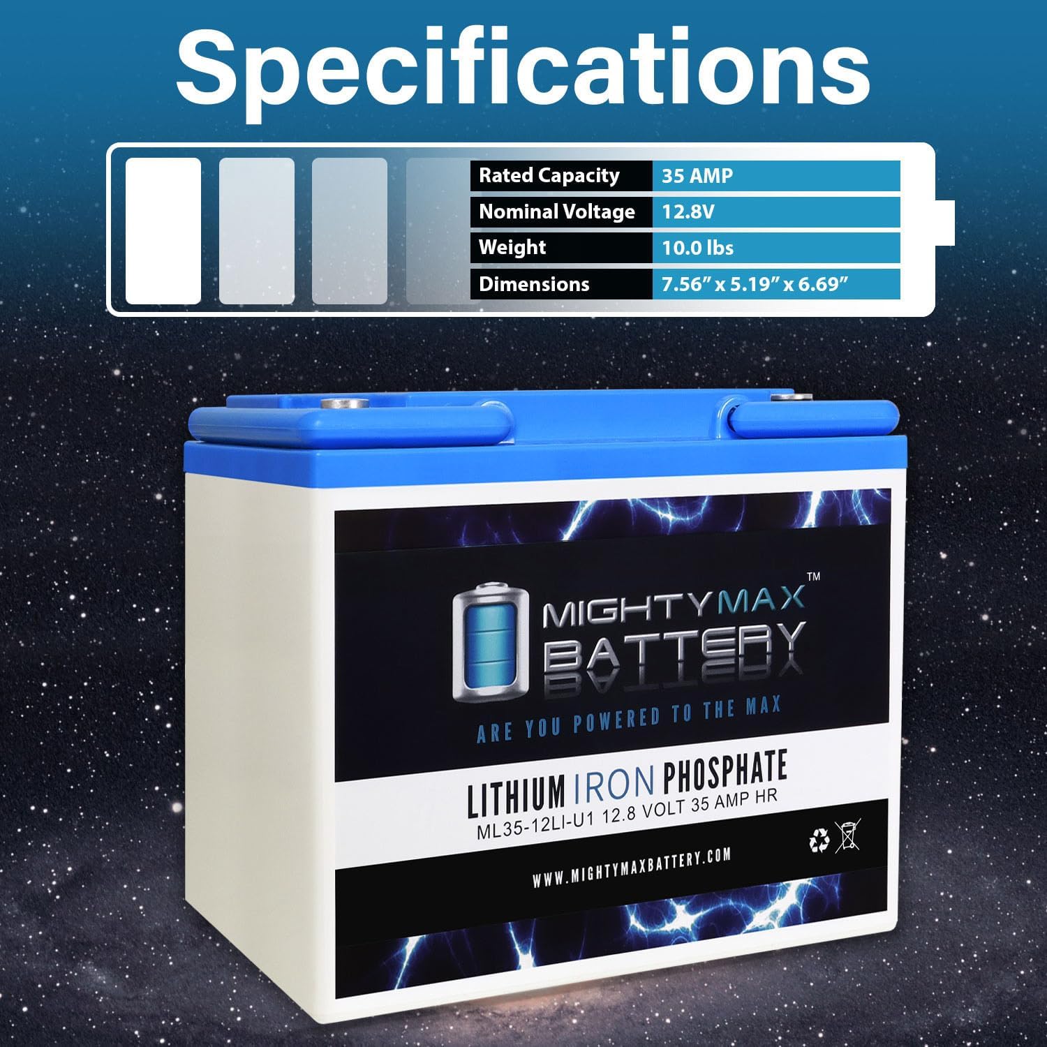 12V 35AH U1 Lithium Battery for Power Chair a7