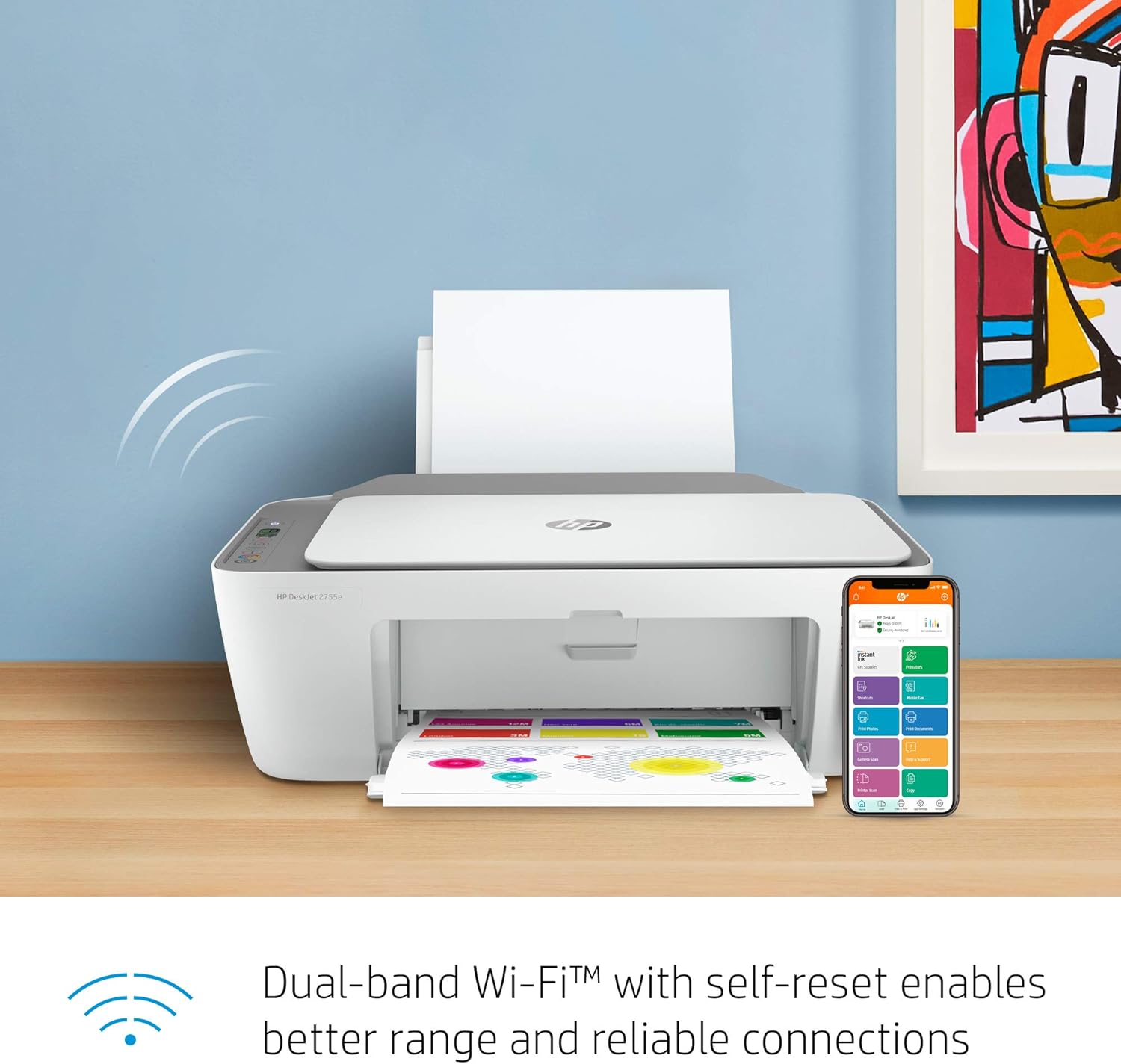 Wireless Color All-in-One Printer with Instant Ink 2 Pack q7m