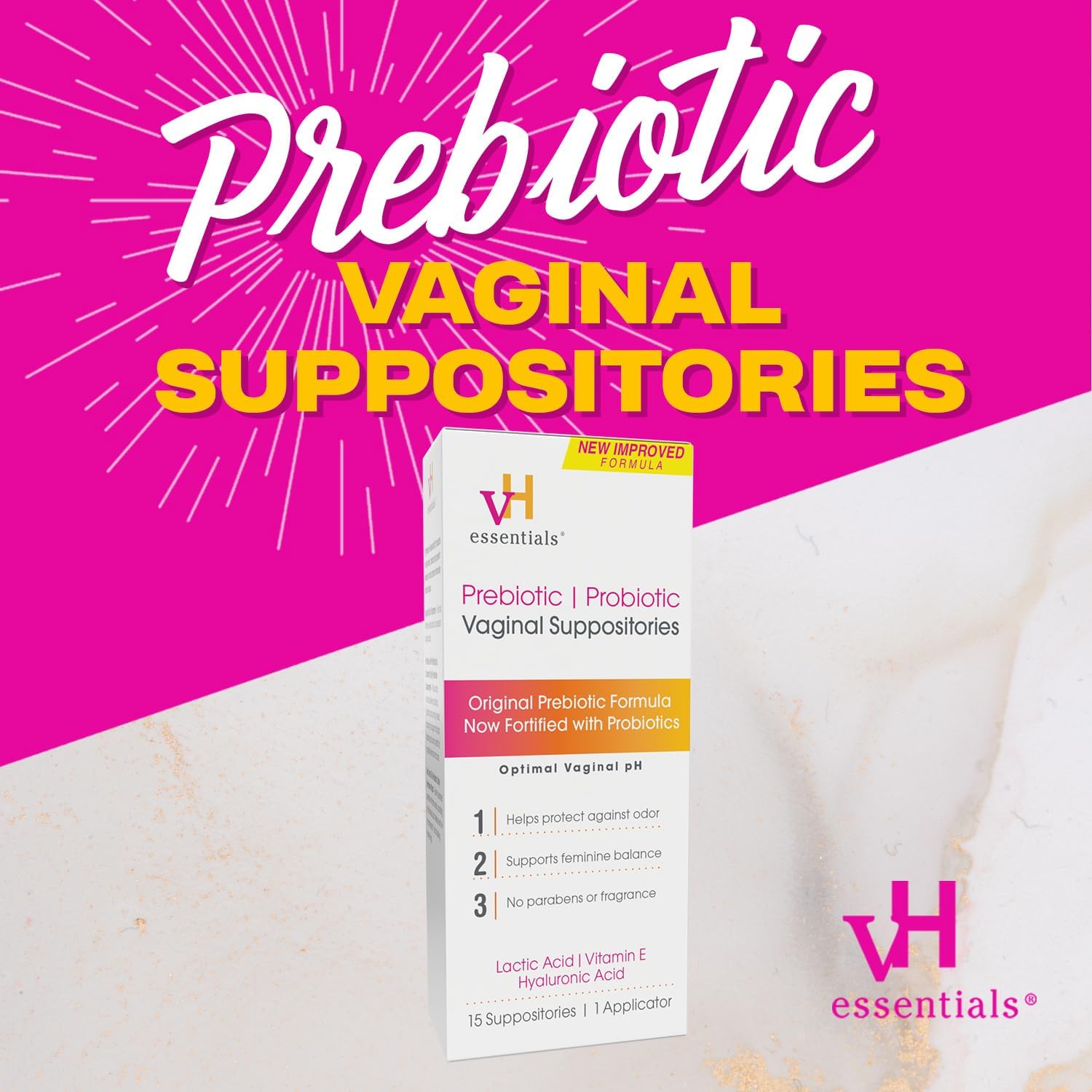 Prebiotic pH Balanced Vaginal Suppositories, 15 Count k7