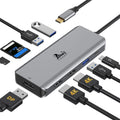Docking Station, 9-in-1 Triple Display USB C to Dual HDMI Adapter with DisplayPort, 87W PD, 3 USB, SD/TF Card Reader, Docking Station Dual Monitor for Thunderbolt 3/USB-C(DisplayPort) Laptops Pack of 2