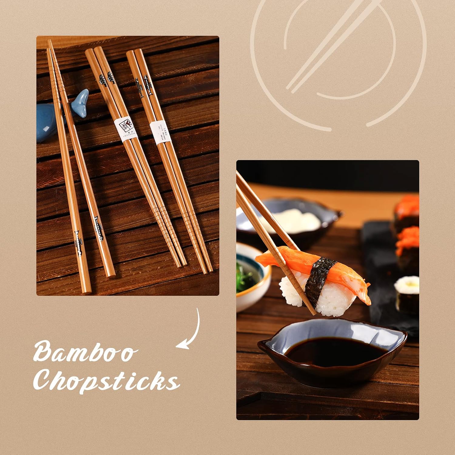 Sushi Making Kit with Bamboo Mat and Chopsticks a7