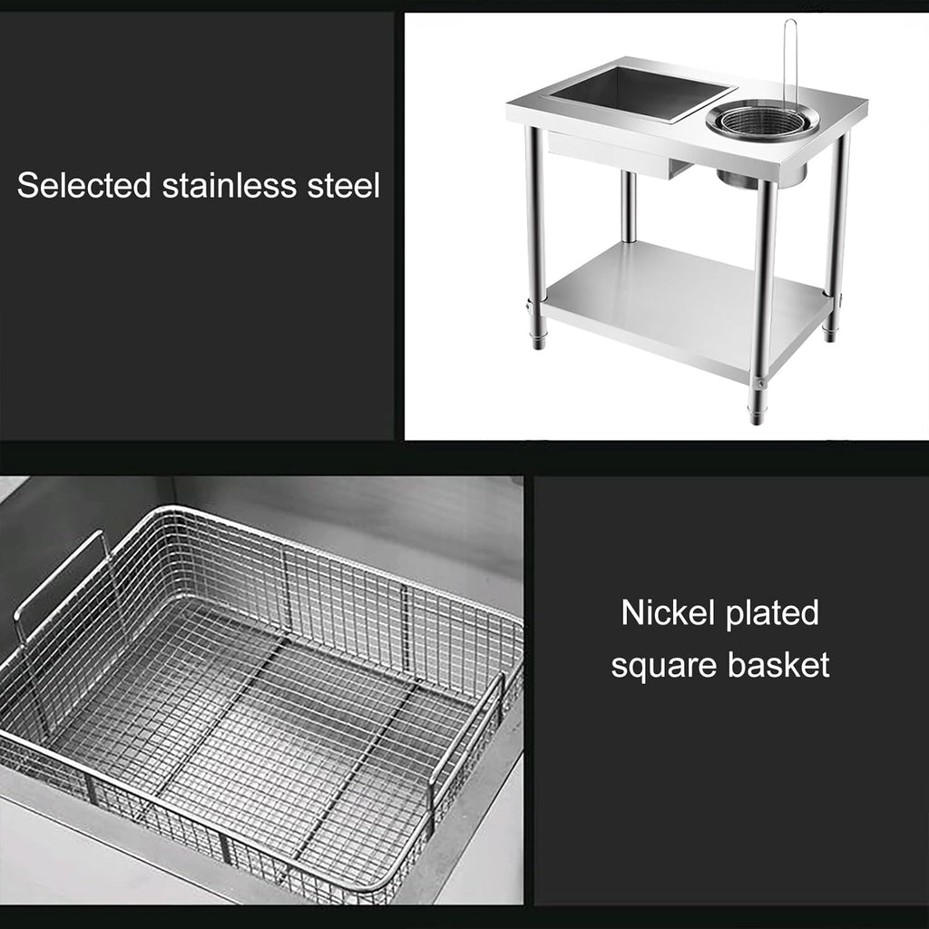 Stainless Steel Breading Prep Table for Commercial Kitchen a7k