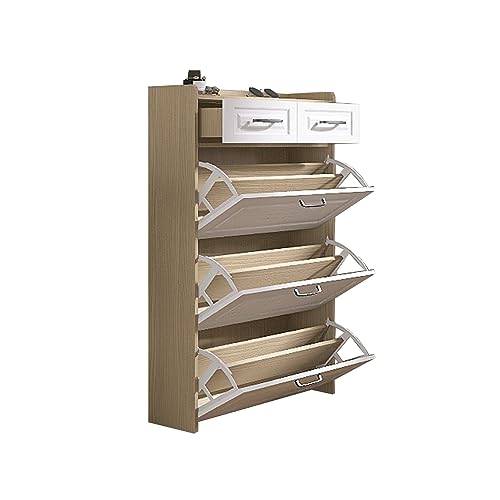 Shoe Cabinet with 3 Flip Drawers for Entryway k7m