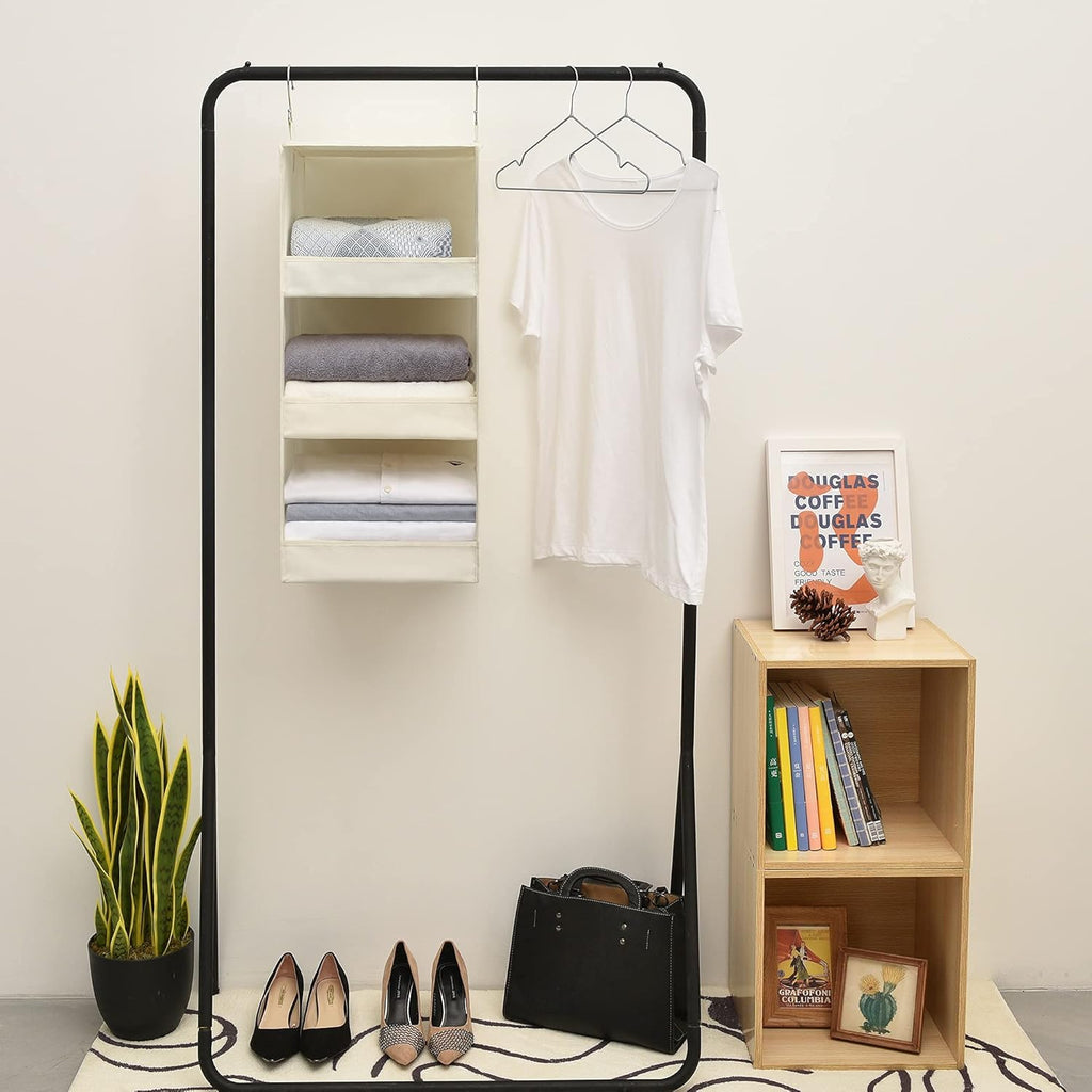 Cloth Storage Bins with Hanging Closet Organizer q7