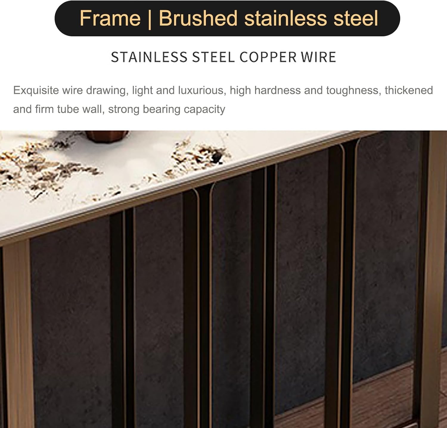 Narrow Entryway Table with Geometric Metal Base a7k