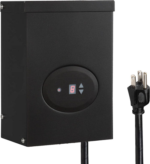 200 Watt Low Voltage Transformer for Landscape Lights - 120V AC to 12V AC Outdoor Lighting Transformer with Dusk to Dawn Sensor & Countdown Timer