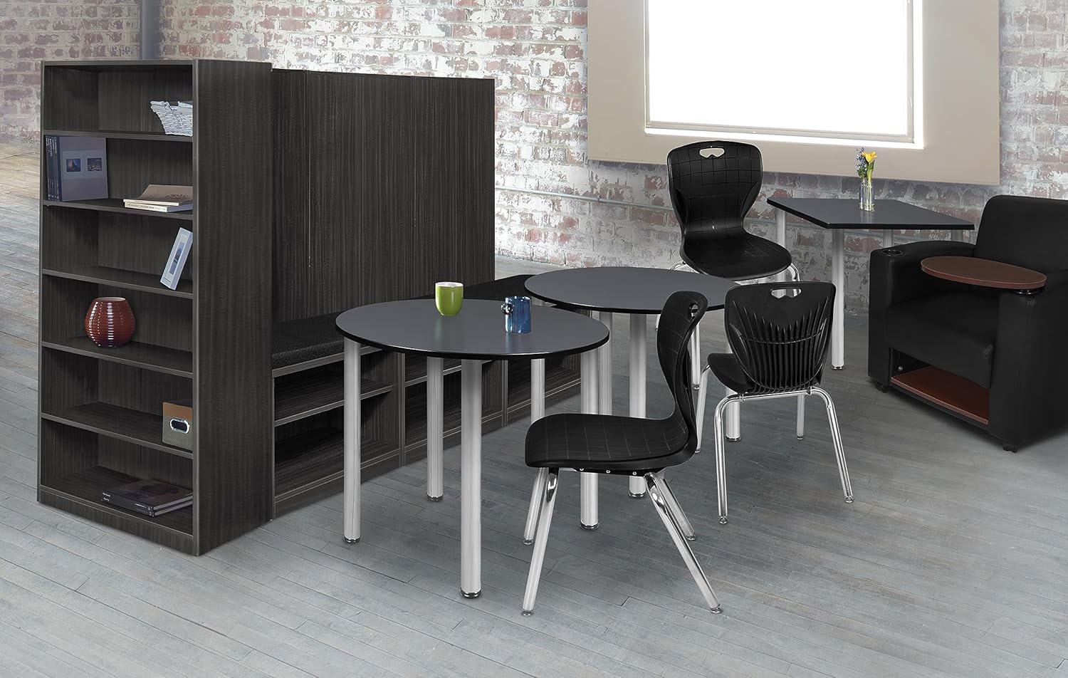 Bookcase 71 Inch Ash Grey k7