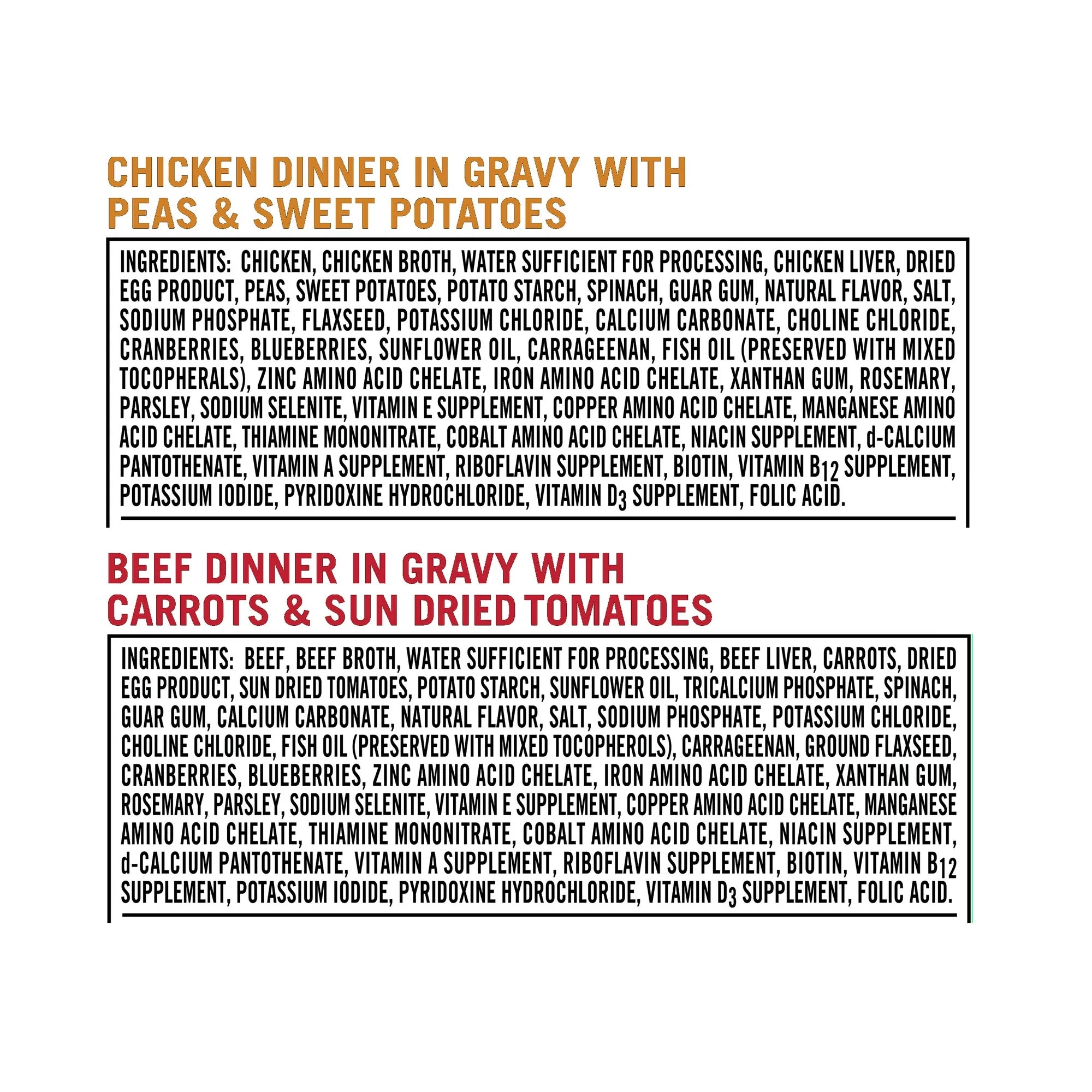 Grain Free Chicken & Beef Dinner Wet Dog Food Variety Pack 3.5 oz k7