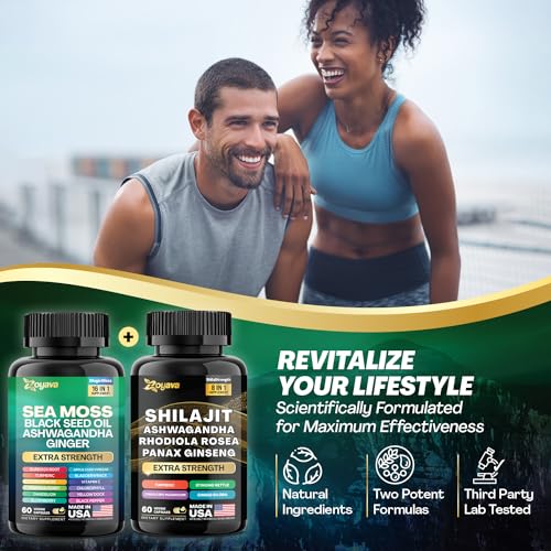 Sea Moss & Shilajit Supplement Bundle 7000mg x2 k7