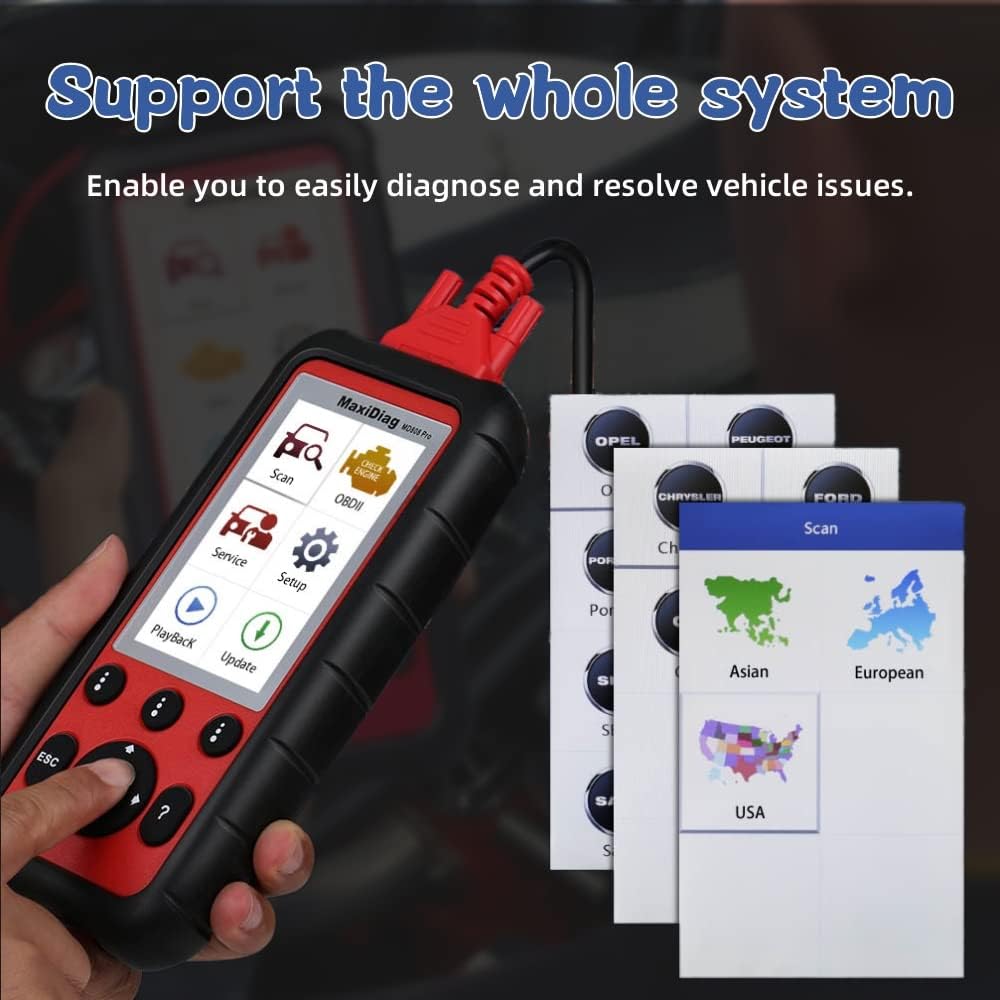OBD2 Scanner All System Diagnostic Tool MD808 Pro 7 Reset Service k9